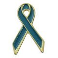 Teal Ribbon Lapel Pin